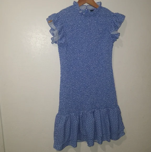 FRENCH CONNECTION Blue Elao Verona Mini Dress - Picture 8 of 13